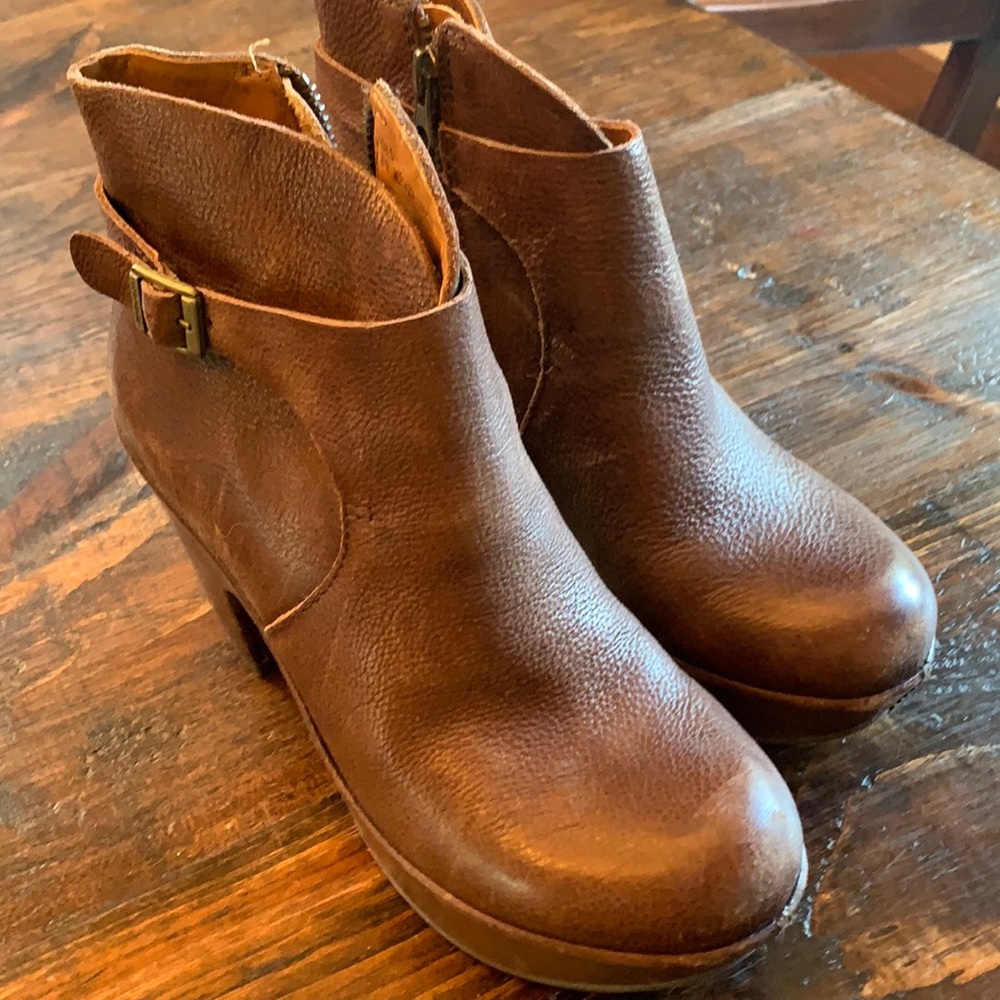 Korkease Brown Leather Ankle Boots Size 5
